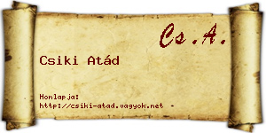 Csiki Atád névjegykártya